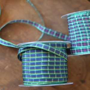 Edinburgh Campbell or MacKenzie plaid 3/8" ribbon