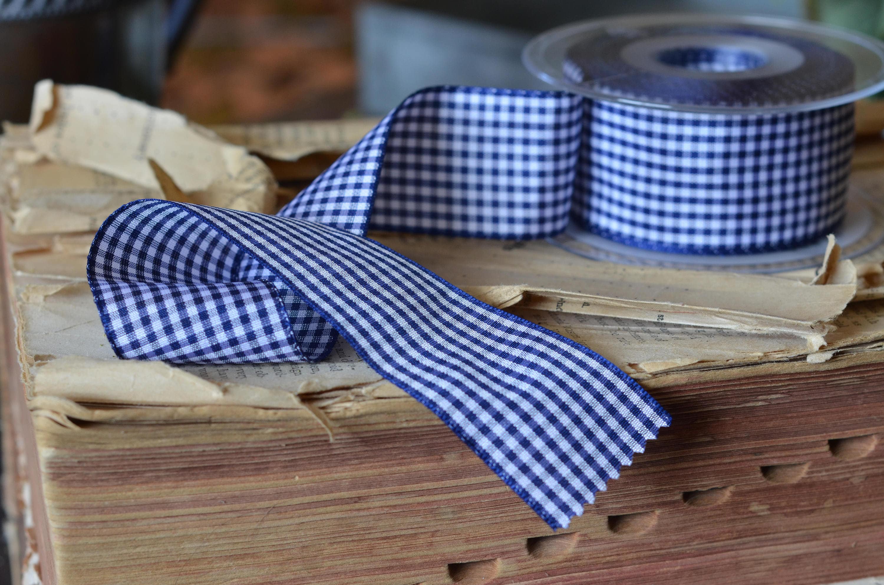Navy and White 1 1/2 Check English Ribbon - Etsy Navy and White 1 1/2 Check English Ribbon - Etsy