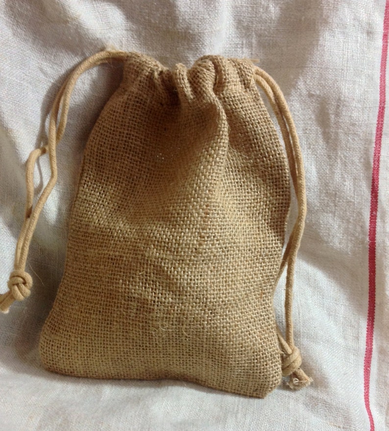 custom burlap drawstring bags