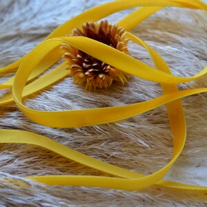 yellow tiger lilly 3/8 swiss velvet ribbon image 2