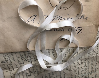 white non-dyed silk 1/4" ribbon