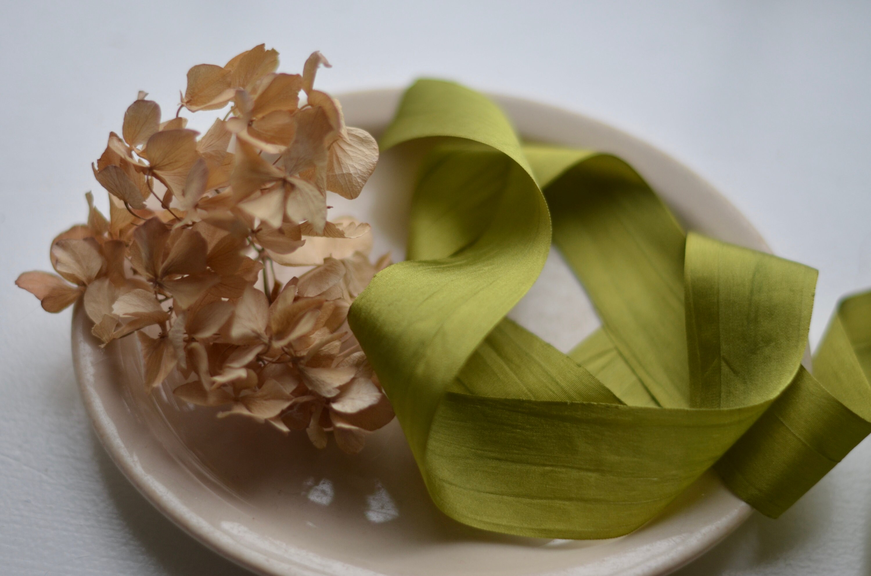 Mossy Green Chartreuse Silk Ribbon | Etsy