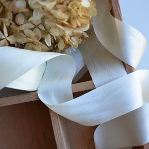 pale buttercream silk ribbon image 6