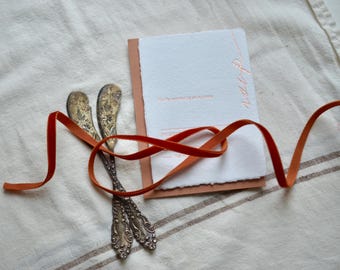 rusty orange swiss velvet ribbon 5/16" wide