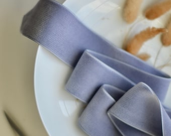nebliger blau melierter doppelseitiger japanischer Samt