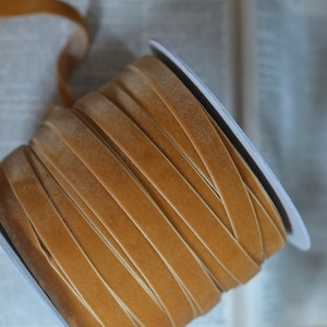 caramel swiss velvet 5/8" ribbon