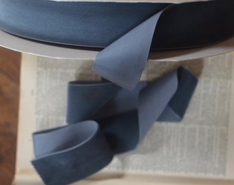 tarnished pewter smoke 2" wide swiss velvet ribbon