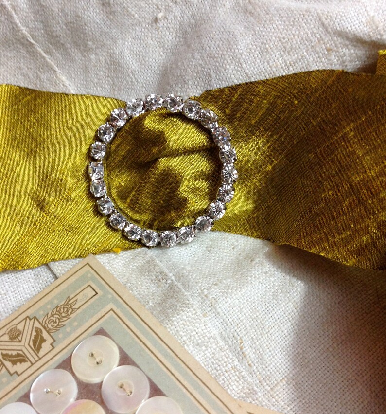 gold chartreuse dupioni 2 silk ribbon image 7
