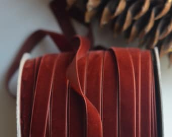 burnt ruby swiss velvet 5/8" ribbon