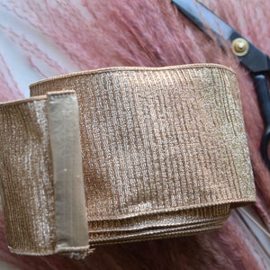 10 yards metallic rose gold 4" wired ribbon