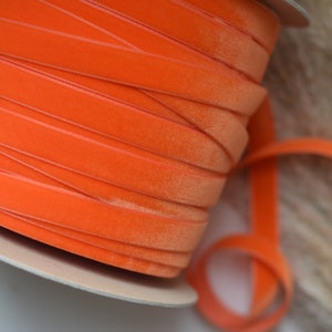 mandarijn oranje 5/8" swiss velvet lint