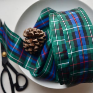 edinburgh rose english 2 3/4&quot; wide plaid ribbon