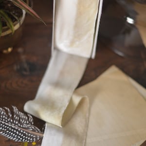 creamy parchment white 2 1/2&quot; hand dyed velvet
