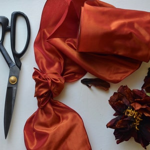 paprika 5" french taffeta wired ribbon