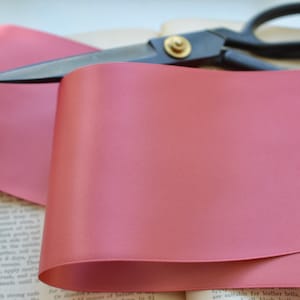 tawny coral pink 4&quot; satin ribbon