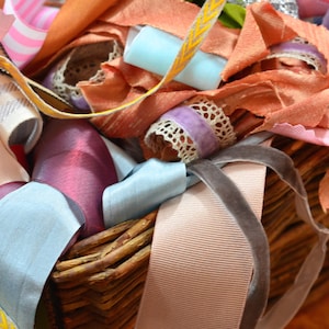 grab bag of ribbon scraps