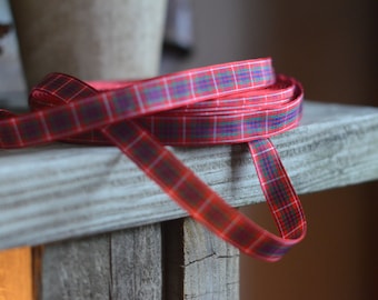 edinburgh frazer 3/8" engligh plaid ribbon