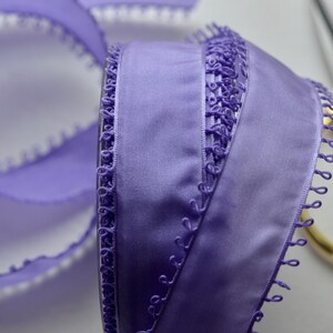 lavender taffeta picot edge 1 1/2&quot; wide ribbon