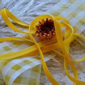 yellow tiger lilly 3/8 swiss velvet ribbon image 7