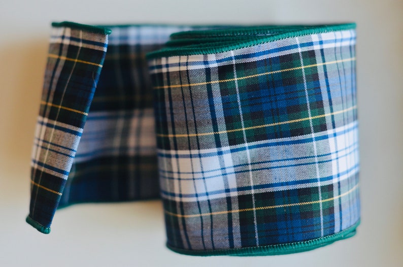 10 yard roll blue inverness tartan plaid wide