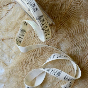 ruban de coton imprimé notes de musique