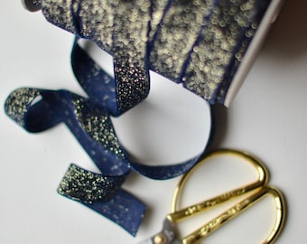 marine klatergoud 7/8" swiss velvet trim