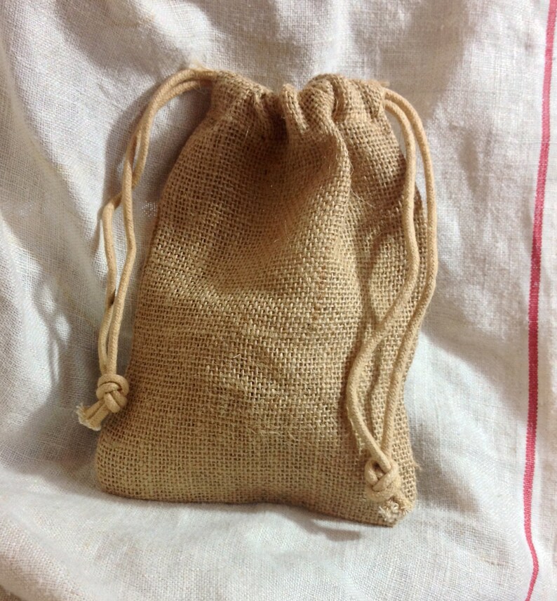custom burlap drawstring bags