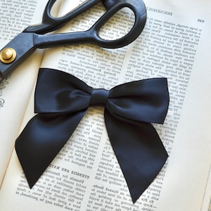 classic black satin bows