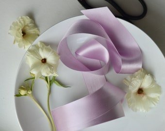 light lilac silk satin ribbon