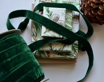 hunter green double sided 7/8" swiss velvet