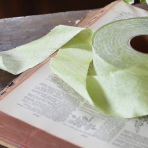 honeydew green dupioni silk ribbon