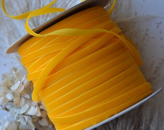 yellow tiger lilly 3/8" swiss velvet ribbon