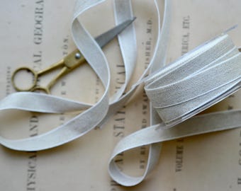 natural 16mm and 10mm linen blend ribbon
