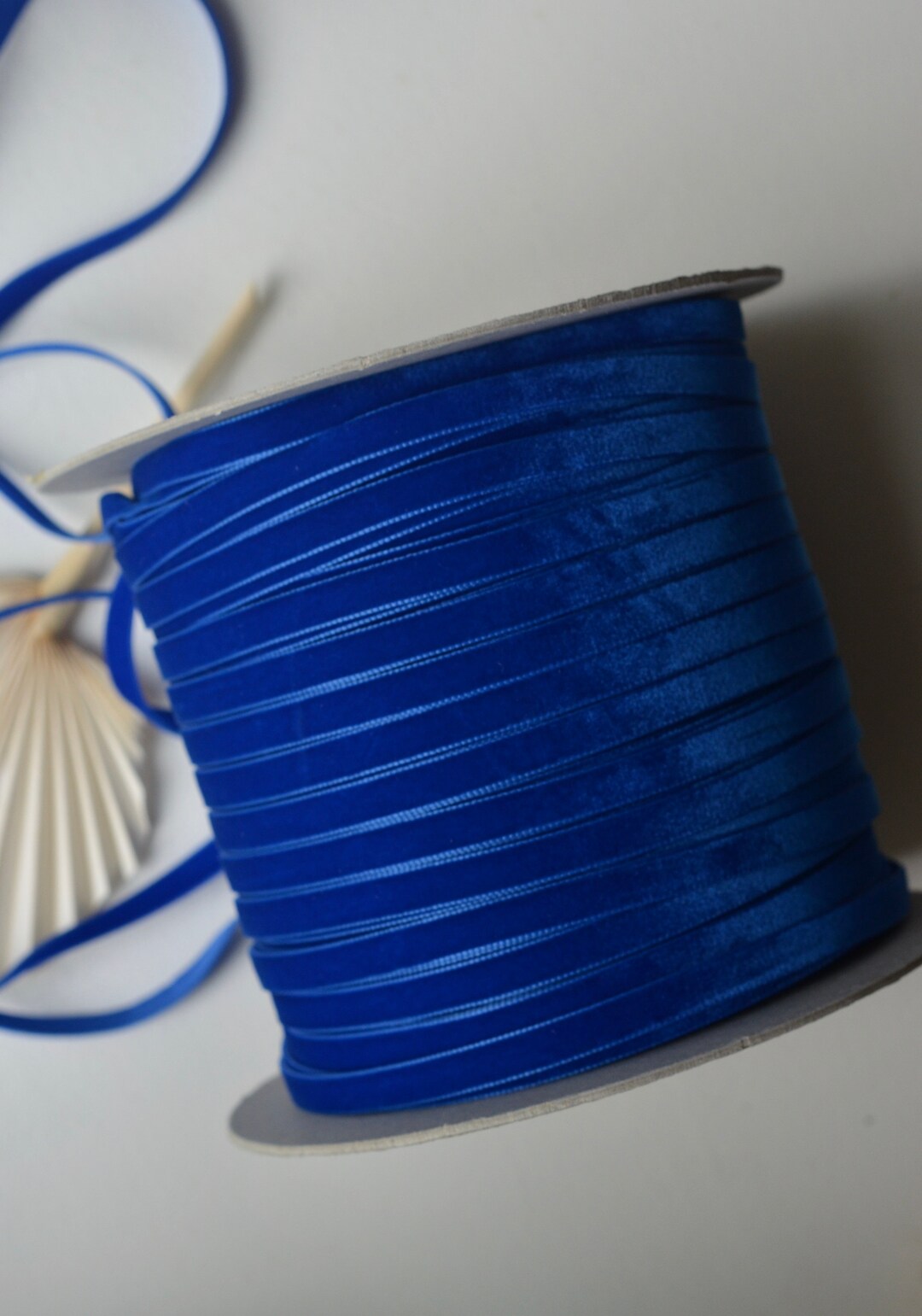 Cobalt Blue Swiss Velvet Ribbon 3/8 Wide Etsy