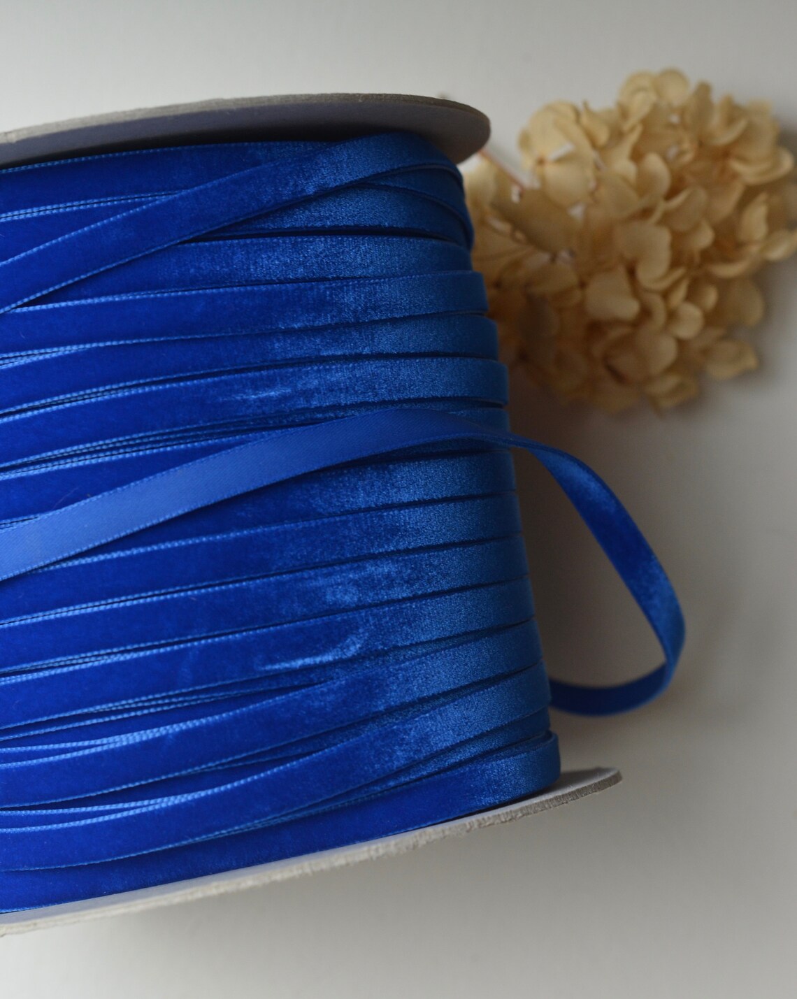 Cobalt Blue Swiss Velvet Ribbon 3/8 Wide Etsy