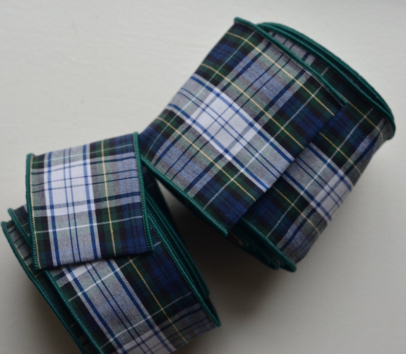 10 yard roll blue inverness tartan plaid wide