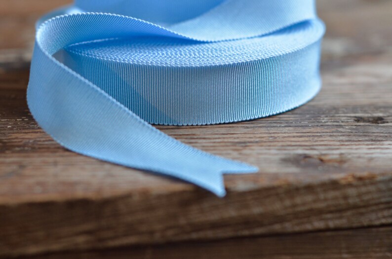 Bright powder blue grosgrain ribbon Etsy