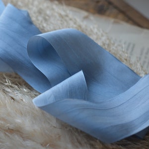 Dusty Blue 2 Wide Silk Ribbon - Etsy