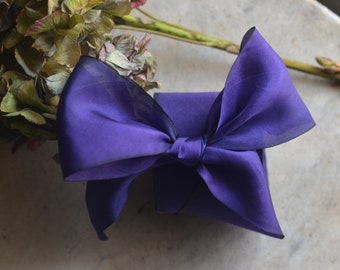 african violet purple hand dyed silk ribbon