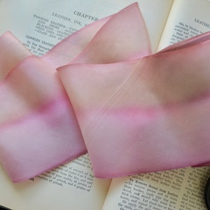 rosy rhubarb pink hand dyed silk ribbon image 7