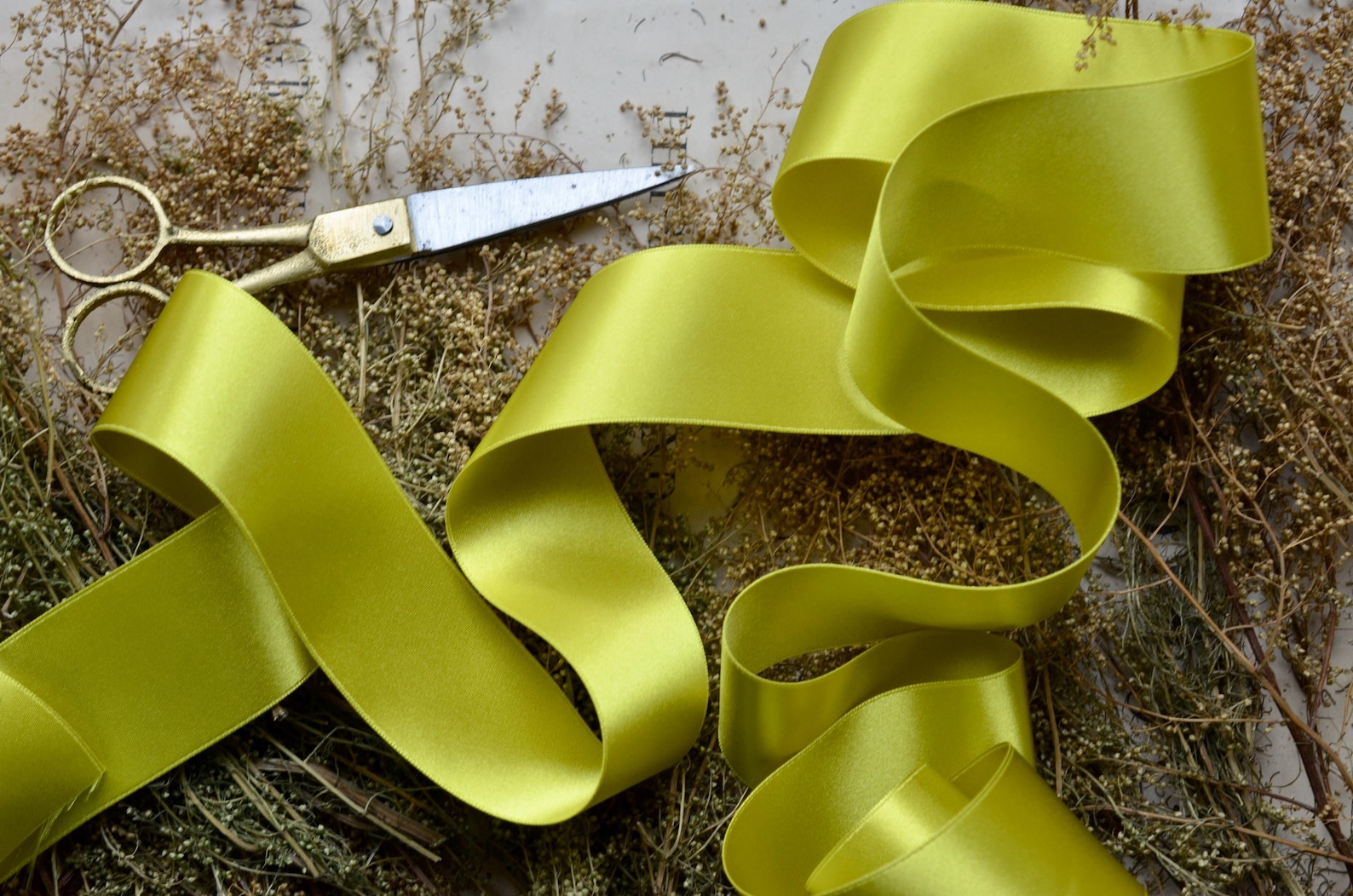 Yellow Chartreuse Penta Satin Ribbon - Etsy