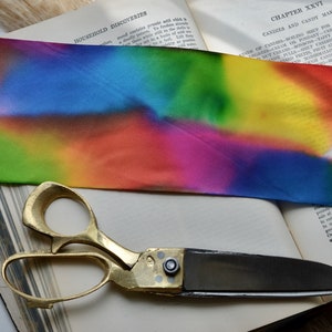 rainbow 4 or 2 1/2 hand dyed silk satin ribbon image 7