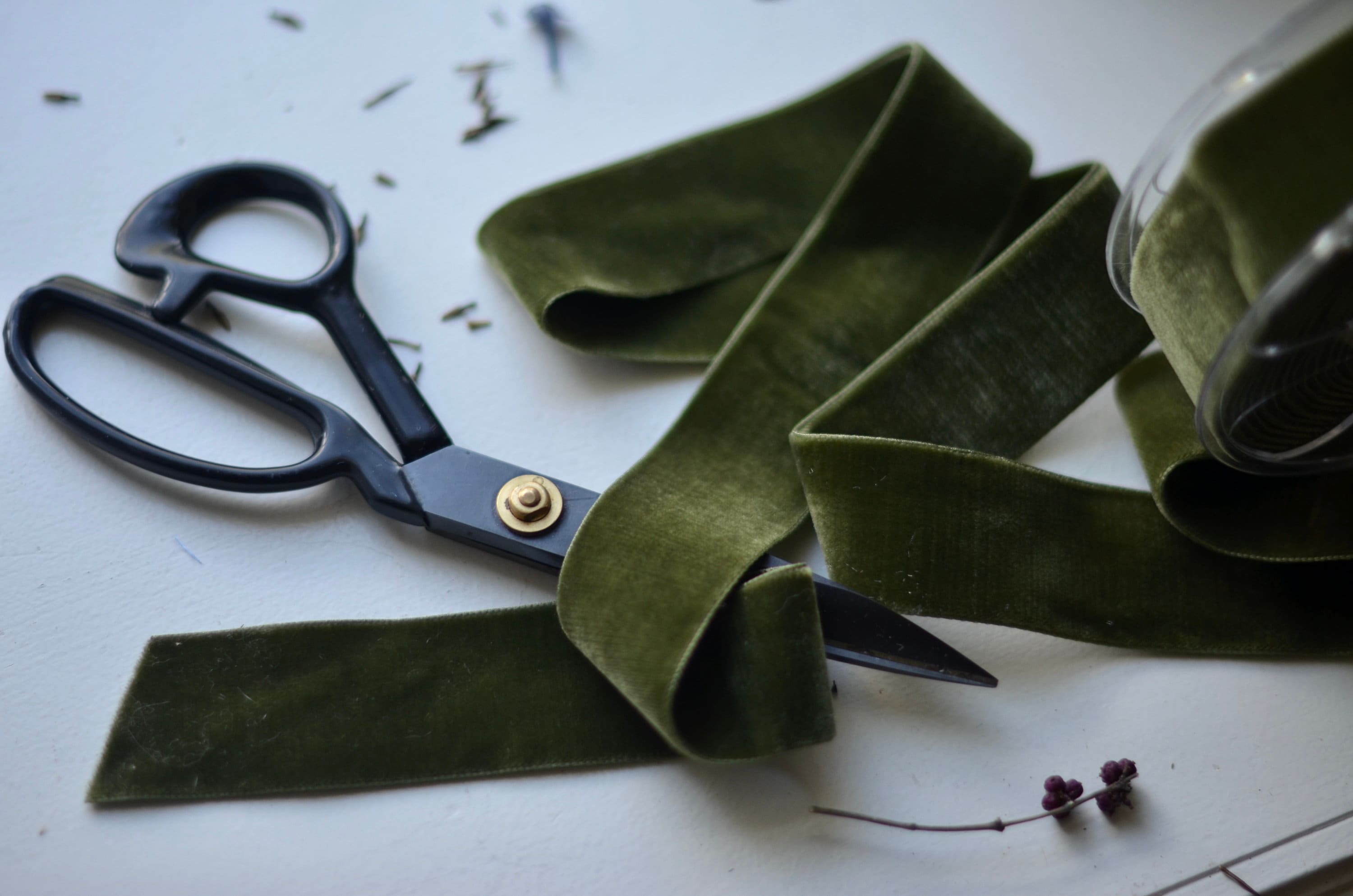 double sided olive sage swiss velvet