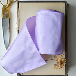 lavender 5&quot; french taffeta wired ribbon