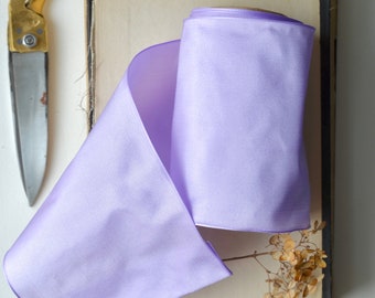 lavender 5" french taffeta wired ribbon