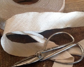 parchment cream color 3/4" dupioni silk ribbon