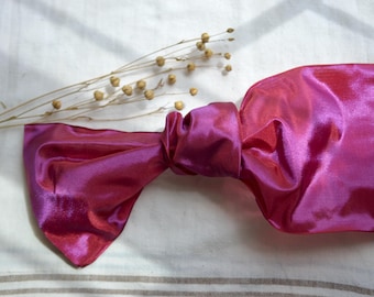fuchsia burgundy 5" french wired taffeta