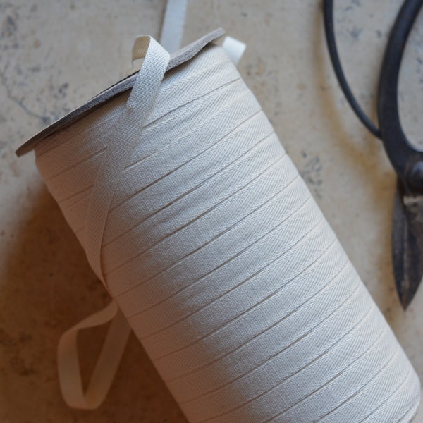 cotton twill ribbon 288 yard roll 3/8"