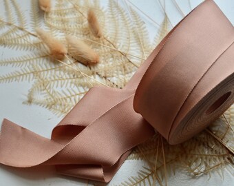 dusty apricot petersham 2" ribbon