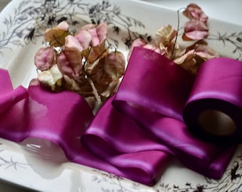 wild orchid violet hand dyed ribbon